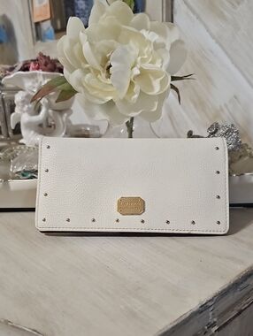 Ralph Lauren Ivory Slim Wallet With God Studs